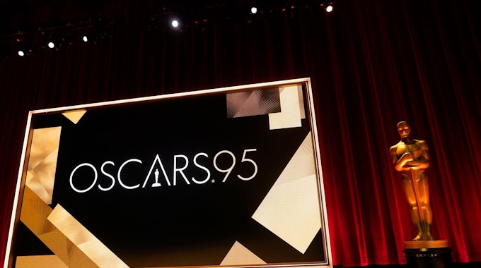 Die Bühne, auf der die Nominierungen der Oscars 2023 bekannt gegeben wurden.