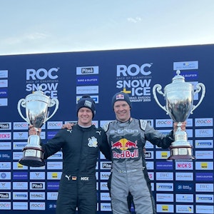 Mick Schumacher und Sieger Mattias Ekström beim Race of Champions in Schweden Fotograf: Race of Champions