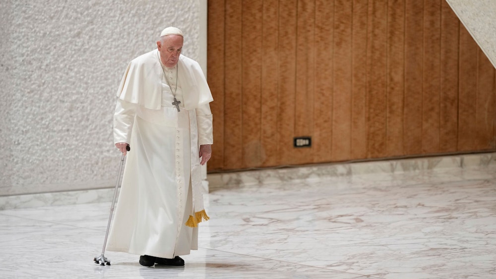 Papst Franziskus kommt zu seiner wöchentlichen Generalaudienz in der Halle Paul VI..