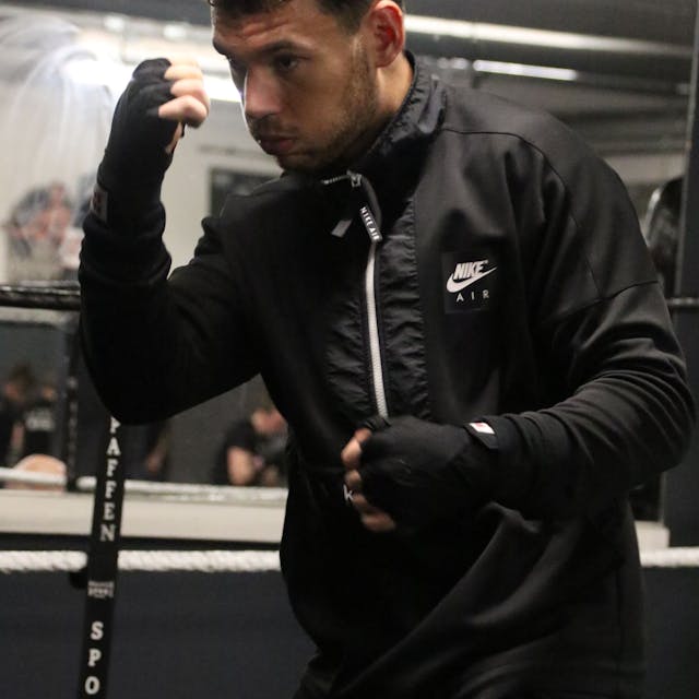 Boxer Simon Krebs beim Training.