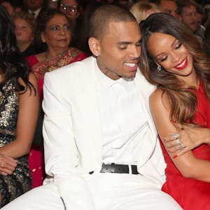 Chris Brown und Rihanna bei den Grammys 2013.
