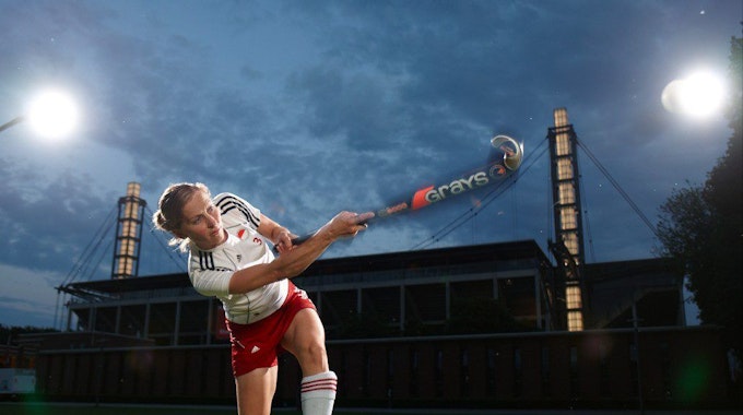 Das Foto zeigt die Hockeyolympiasiegerin Marion Rodewald. Sie stammt aus Frechen.