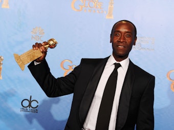 BEVERLY HILLS, CA - JANUARY 13:  Actor Don Cheadle poses in the press room during the 70th Annual Golden Globe Awards held at The Beverly Hilton Hotel on January 13, 2013 in Beverly Hills, California.  (Photo by Kevin Winter/Getty Images)