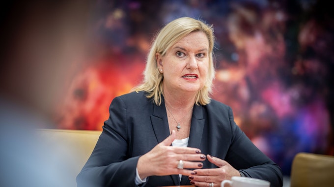 Eva Högl (SPD), Wehrbeauftragte des Deutscher Bundestag, aufgenommen bei einem Interview mit der dpa Deutsche Presse-Agentur. (Archivbild)