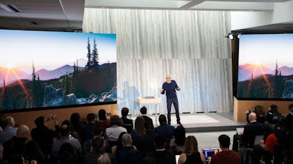 Microsoft-CEO Satya Nadella bei der Ankündigung in Redmond im US-Bundesstaat Washington.