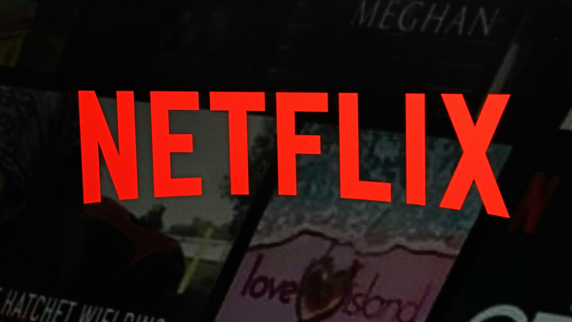 Das Netflix-Logo auf der Startseite des Streamingdienstes.