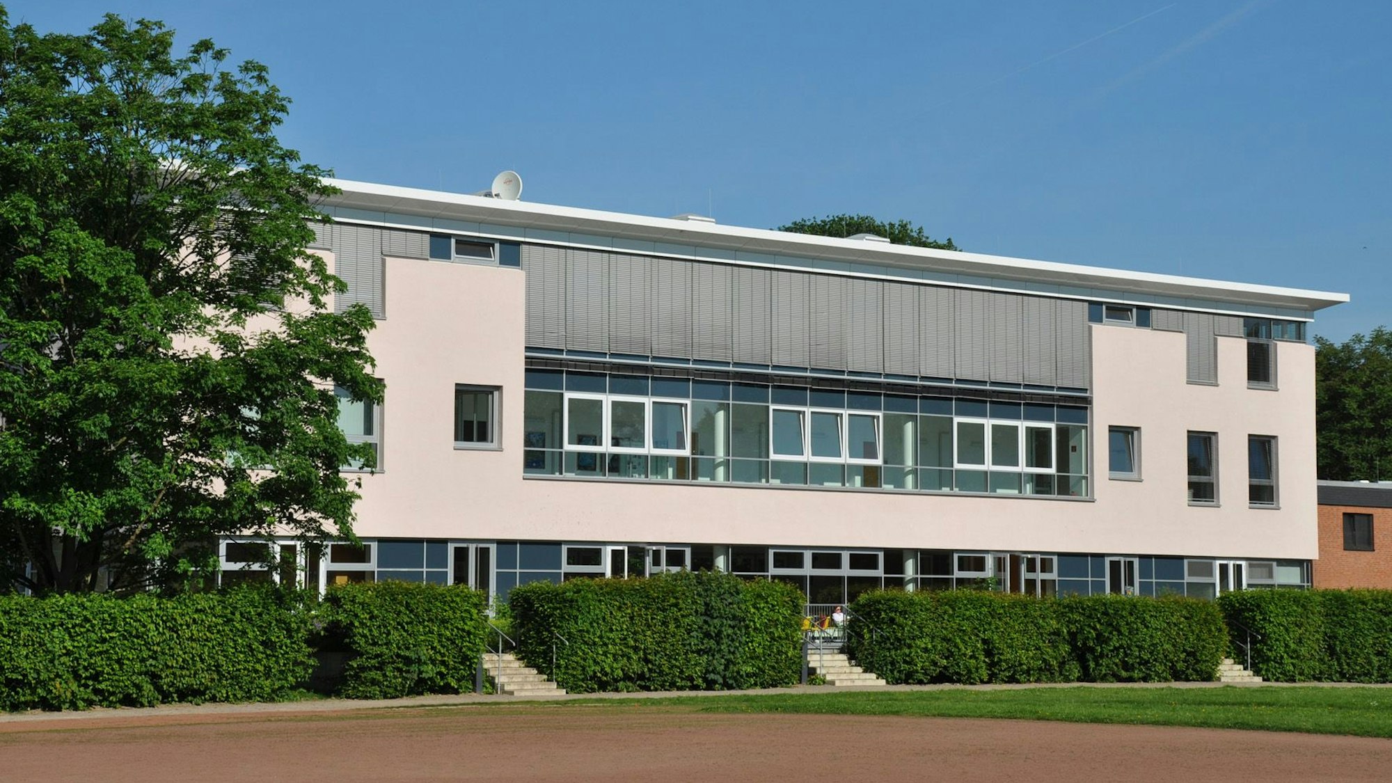 Das Gebäude des Sportinternats in Dormagen auf einer undatierten Aufnahme.