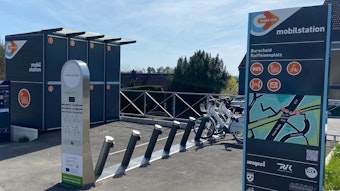 Digitale Fahrradboxen an der Mobilstation am Raiffeisenplatz in Hilgen
