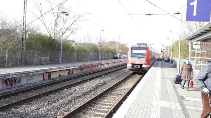 Der S-Bahnhof in Düsseldorf-Rath am 9. Februar 2023.