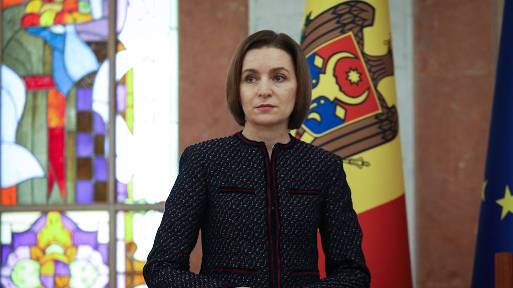 Maia Sandu, Präsidentin von Moldau, am 10. Februar 2023.