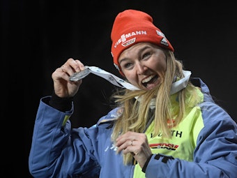 Biathlon-Weltmeisterschaft in Oberhof: Denise Herrmann-Wick freut sich über Silber in der Verfolgung über 10 Kilometer.