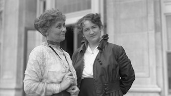Die englischen Sufragetten Nellie McClung und Emmeline Pankhurst