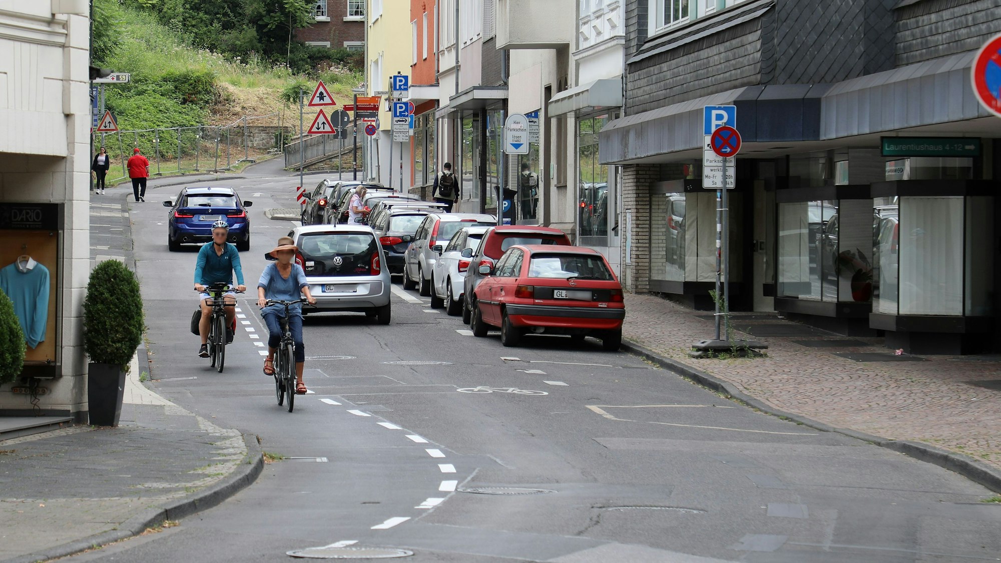 Fahrradfahrer auf der Laurentiusstraße