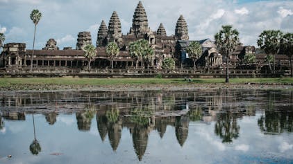 Der berühmte Tempel Angkor Wat in Kambodscha.
