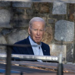 US-Präsident Joe Biden auf dem Campus der Georgetown Universiät in Washington.