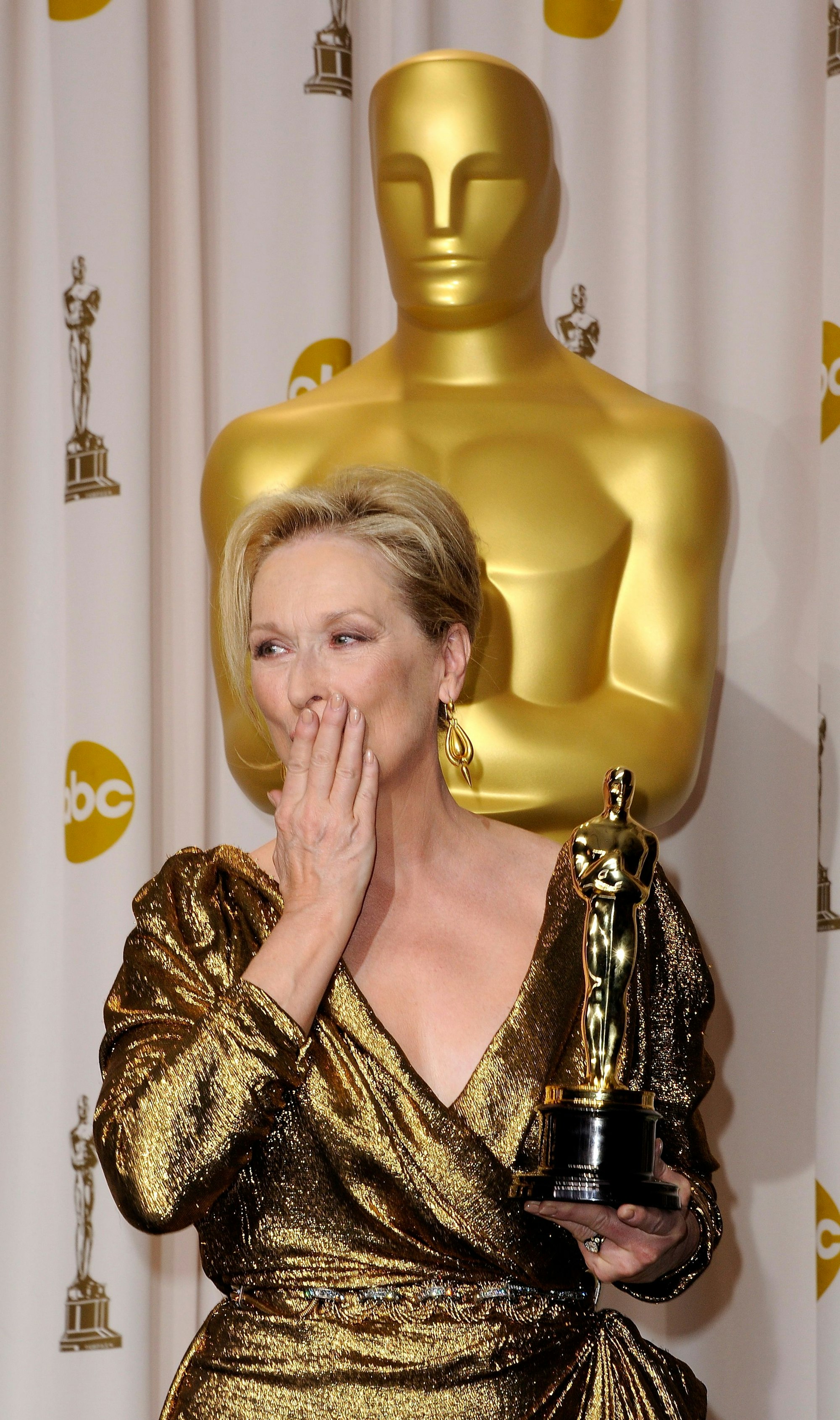 Meryl Streep feiert 2012 ihren dritten Oscar-Gewinn, sie bekam ihn als beste Hauptdarstellerin in „Die Eiserne Lady“