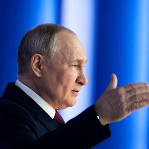 Wladimir Putin bei seiner Rede an die Nation