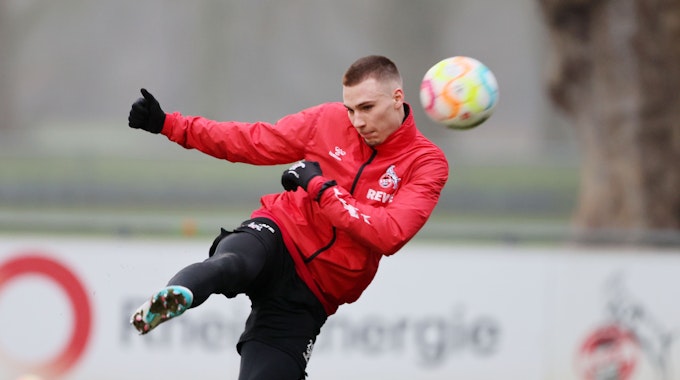 Tim Lemperle im Training des 1. FC Köln.