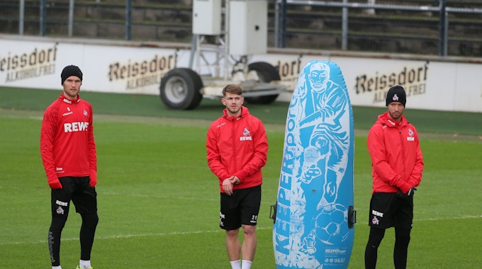 Jan Thielmann und Mark Uth im Training des 1. FC Köln.