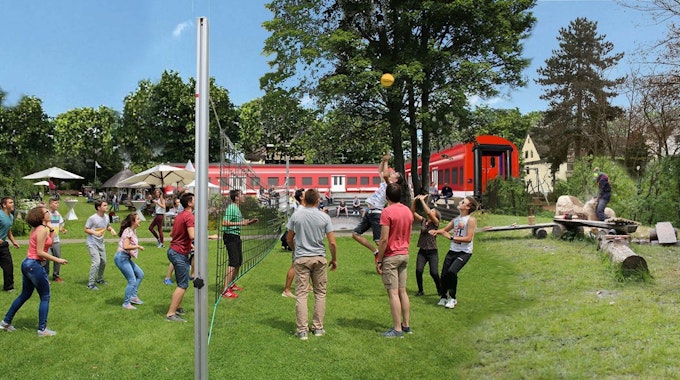 In einer Visualisierung hatte die Stadt gezeigt, wie das Jugendzentrum Bahnhof Brückberg aussehen könnte.