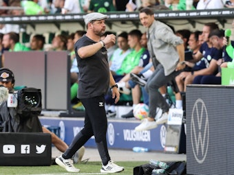 Steffen Baumgart beim Spiel gegen Wolfsburg.