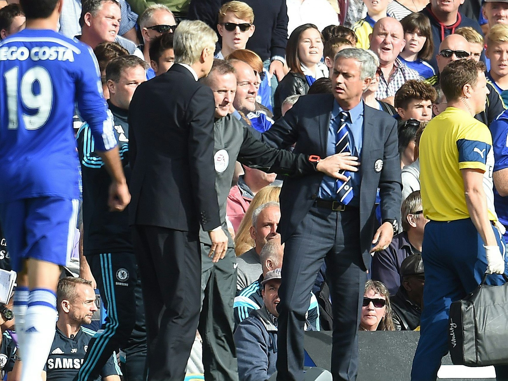 Jose Mourinho im hitzigen Duell mit Arsene Wenger.