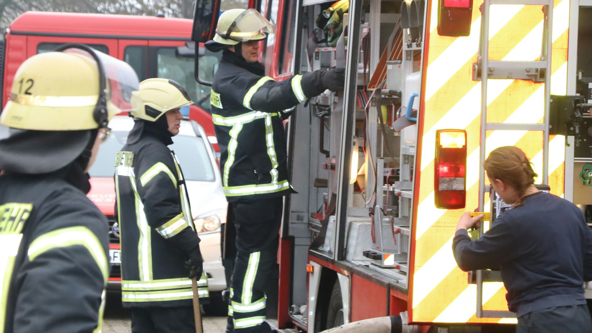 In der Zwischenprüfung wurde auch das Wissen über technische Einrichtungen abgefragt. Das Foto zeigt ein Feuerwehrfahrzeug.