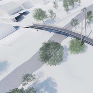Der Entwurf der neuen Aggerbrücke in Lohmar.