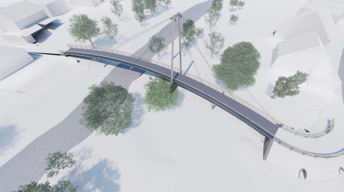 Der Entwurf der neuen Aggerbrücke in Lohmar.