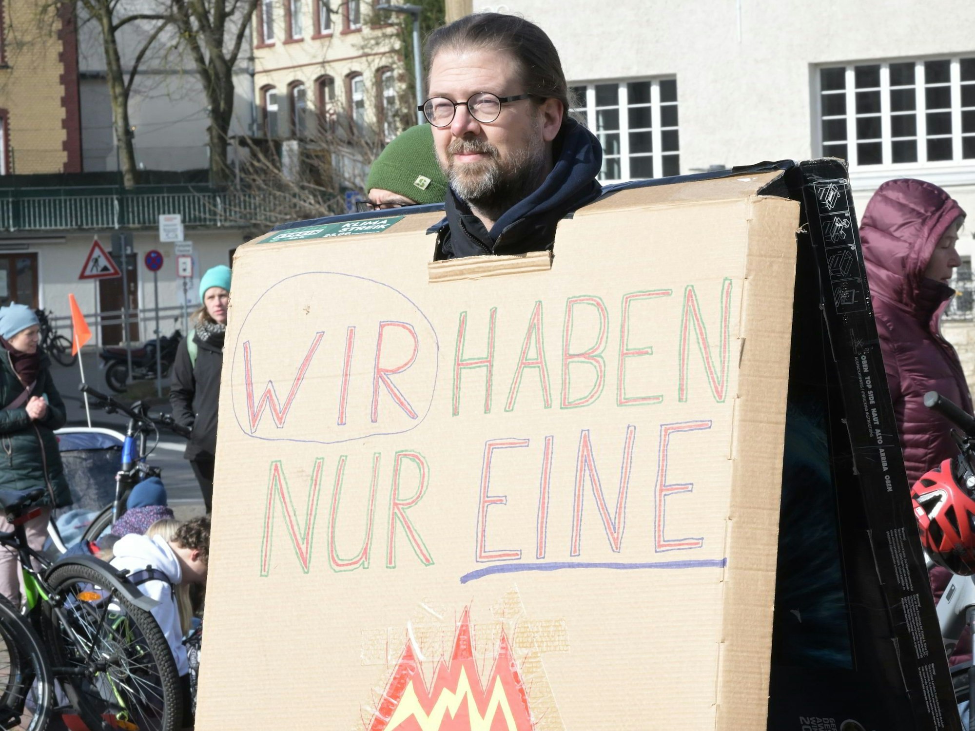 Klimademo in der Bergisch Gladbacher Innenstadt.