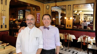 Chefkoch Eric Menchon (links) und Vincent Moissonnier