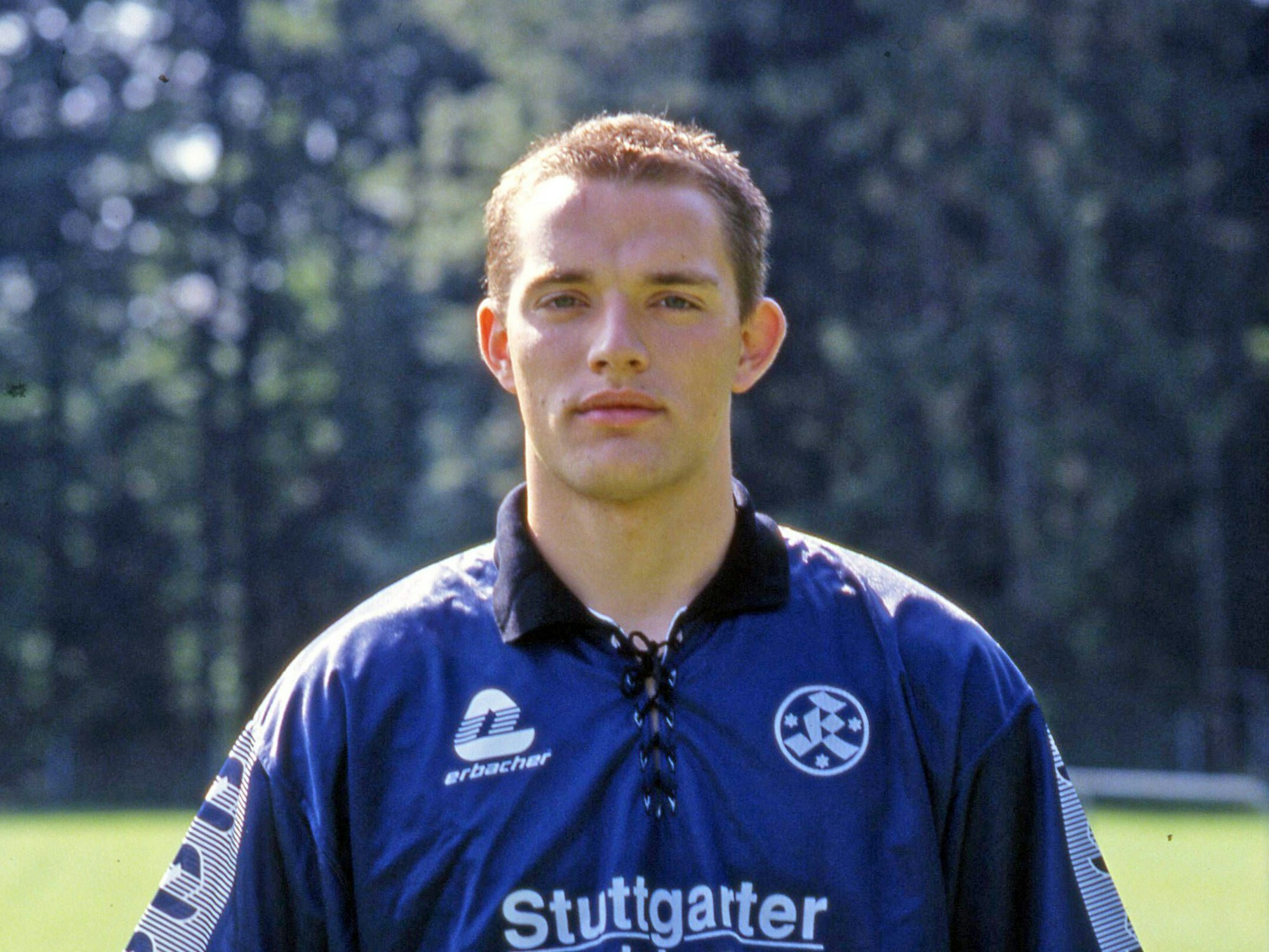 Thomas Tuchel beim Fototermin der Stuttgarter Kickers.