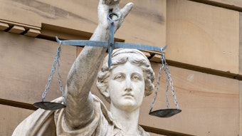 Eine Statue der Göttin Justitia