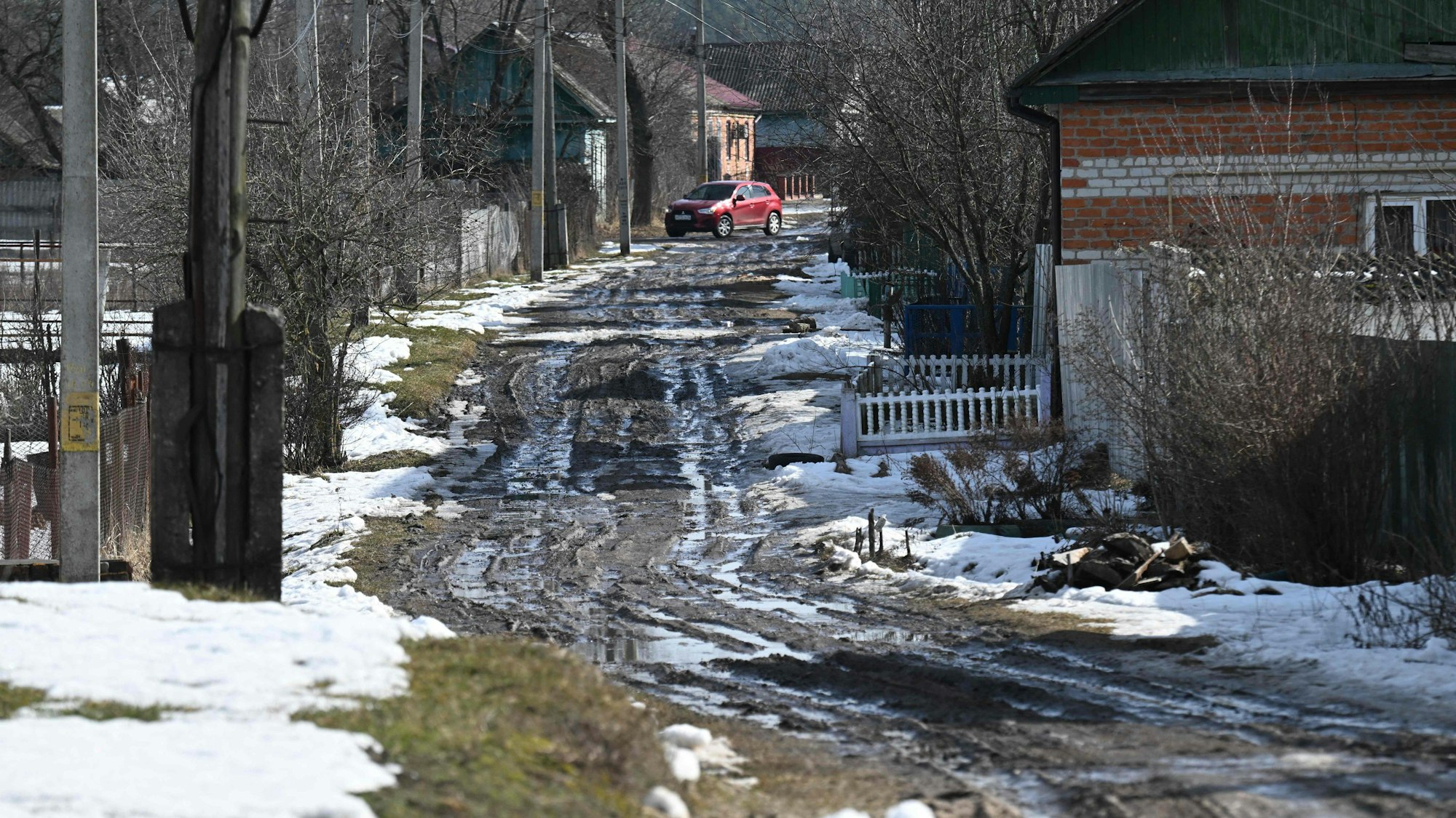 Die Siedlung Klimovo in der Region Bryansk nahe der Grenze zur Ukraine.