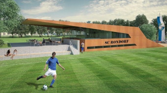 Der vorläufige Plan zum Vereinsheim des SC Rondorf wird derzeit überarbeitet.