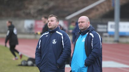 Trainer Alexander Voigt (rechts) und sein Assistent Daniel Jamann