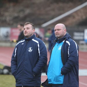 Trainer Alexander Voigt (rechts) und sein Assistent Daniel Jamann