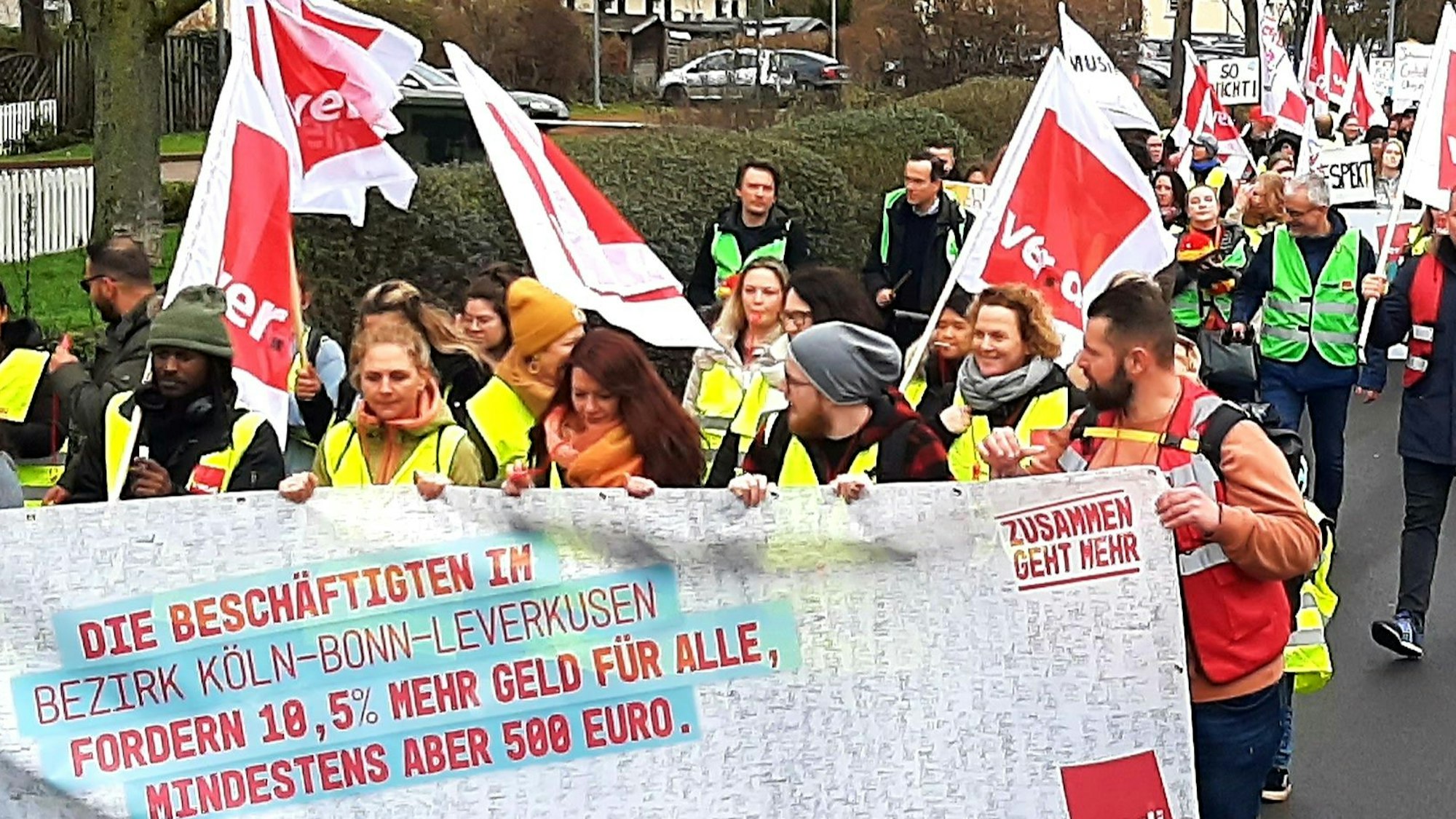 Streik öffentlicher Dienst in Leverkusen.