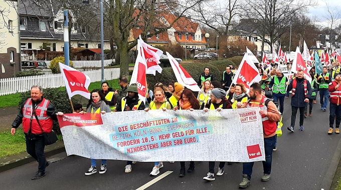 Streik öffentlicher Dienst in Leverkusen.