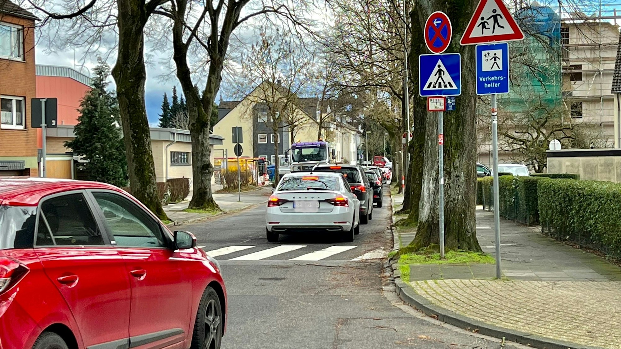 Als gefährlich eingestufter Zebrastreifen auf der Pfarrer-Jekel-Straße in Quettengen