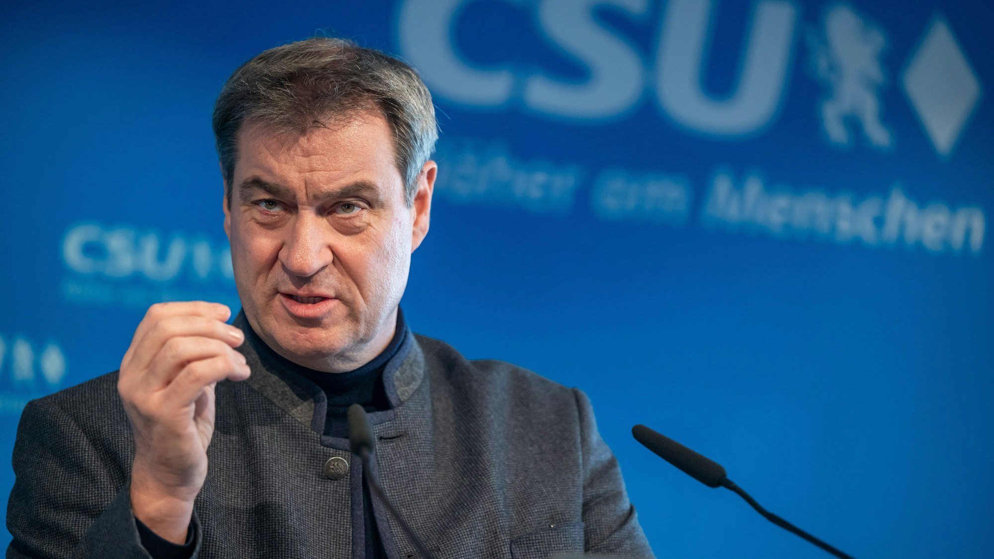 Markus Söder, CSU-Vorsitzender und Ministerpräsident von Bayern, kritisiert die Pläne der Ampelregierung zu einer Reform des Bundestagswahlrechts.