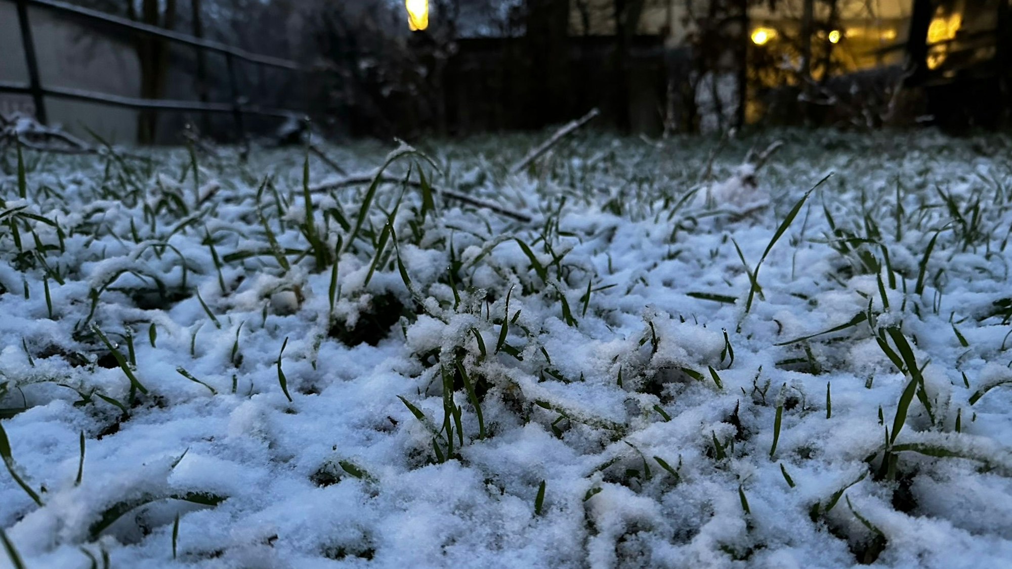 An zahlreichen Orten in Köln bildet sich am Mittwochmorgen eine leichte Schneeschicht.