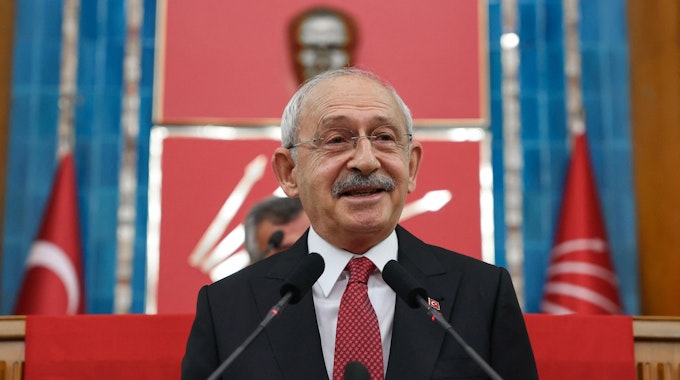 Kemal Kılıçdaroğlu (CHP) am 7. März 2023 bei einer Rede in Ankara.