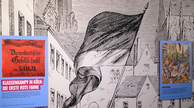 Blick in die Ausstellung im Stadtmuseum Köln zur Revolution von 1848.