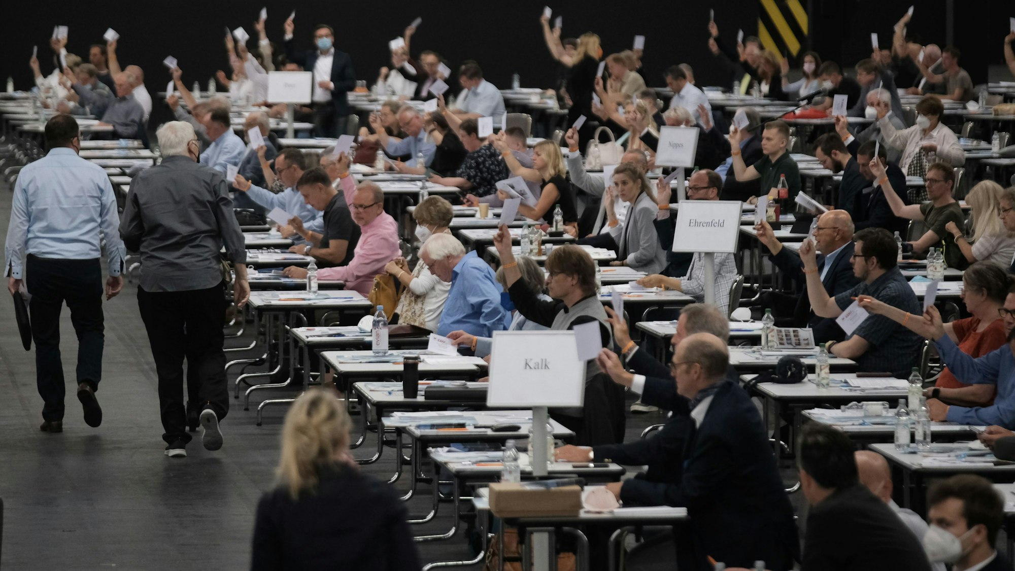 Das Bild zeigt den Kreisparteitag mit Vorstandswahlen der CDU in der Messehalle.