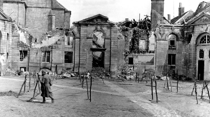Die Ruinen von Verdun im Jahr 1916.