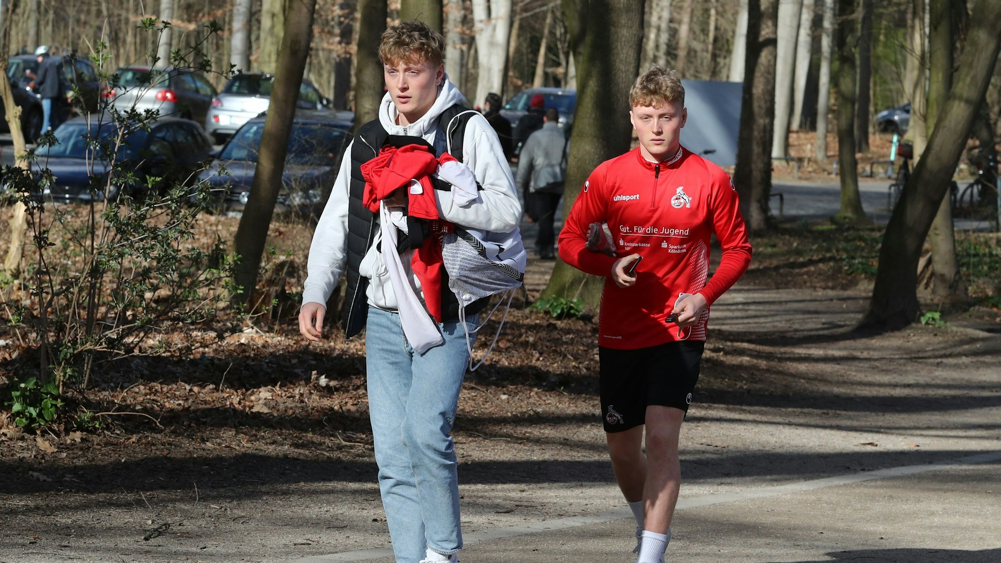 1. FC Köln U19, Jansen-Zwillinge Jonas und Jacob (1. FC Köln), 19.03.2021, Bild: Herbert Bucco