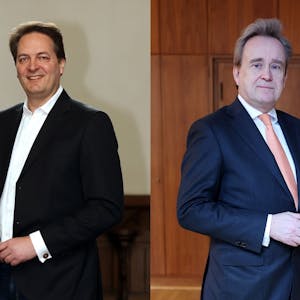 Das Bild zeigt die beiden CDU-Politiker Karl Alexander Mandl (links) und Bernd Petelkau.