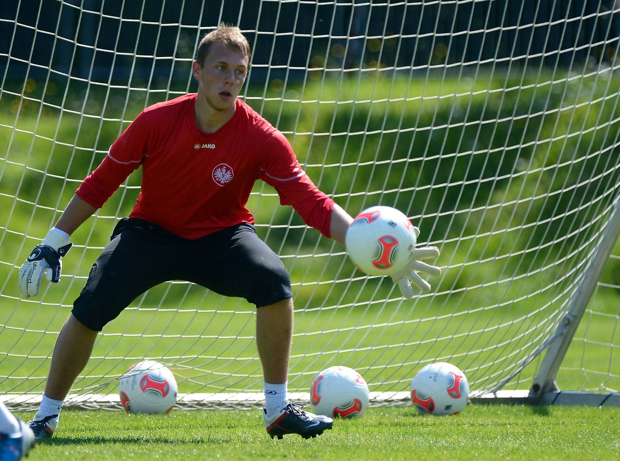Marvin Schwäbe im Training von Eintracht Frankfurt.