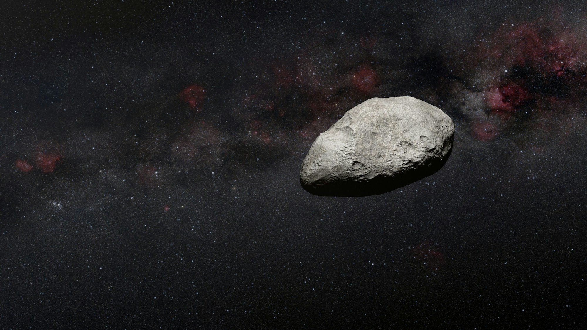 Illustration eines Asteroiden von der European Space Agency (ESA). Am Samstagabend kommt 2023 DZ2 der Erde vergleichsweise nahe.